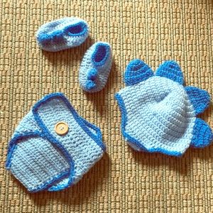 Crochet dinosaur 3 piece set